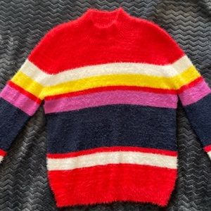 Colorful lightweight Fuzzy Sweater- Women S